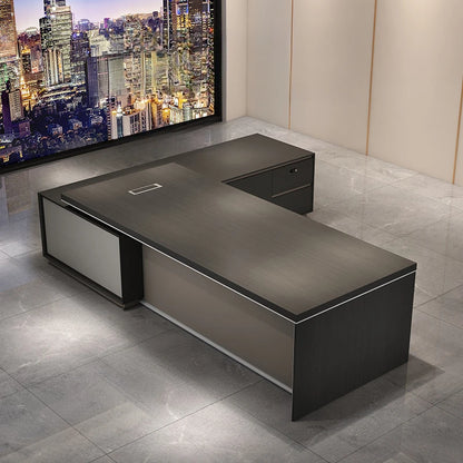 Luxury Modern Office Desks Workstation Storage Computer L Shaped Office Table Drawers Scrivania Con Cassetti Home Furnitures