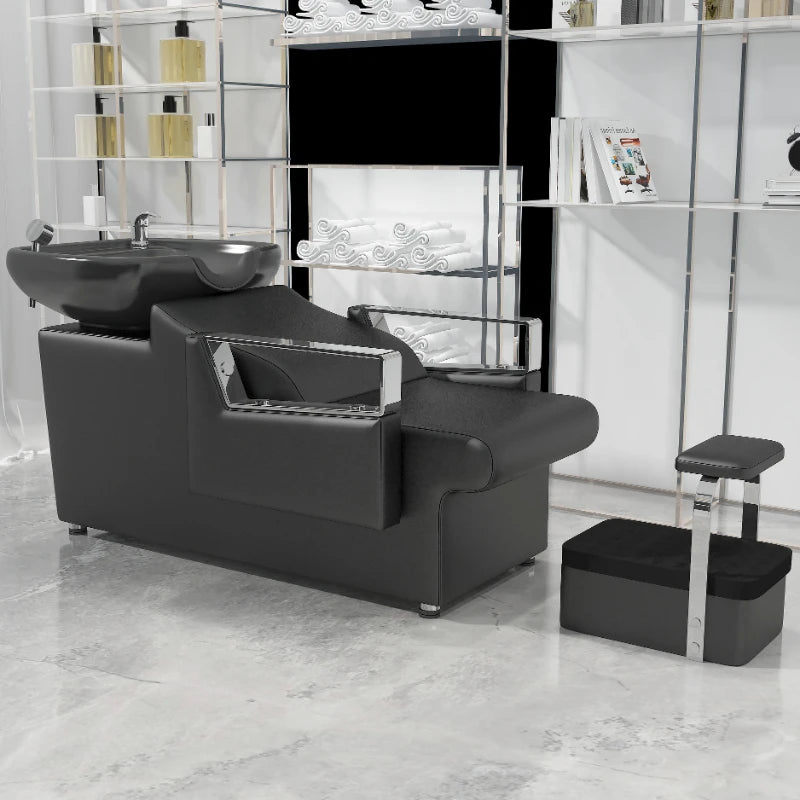 Luxury Basin Shampoo Chair Hair Therapy Styling Stations Hairwash Bed Head Spa Haar Wasch Liege Salon Equipment Furniture