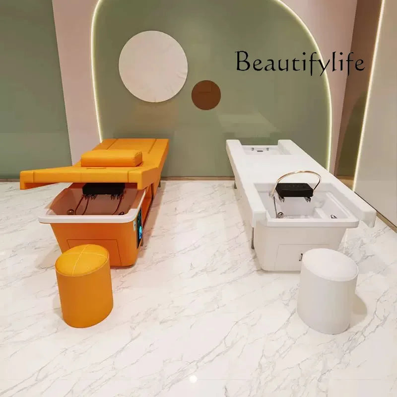 High-End Beauty Salon Special Electric Shampoo Massage Couch Massage Head Therapy Water Circulation Steaming Bed