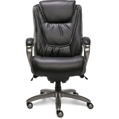 Office Chair, Ergonomic Computer Chairs with Multi-Layer Seat Cushion, Height Adjustable, Faux Leather, Executive Comfort Chair
