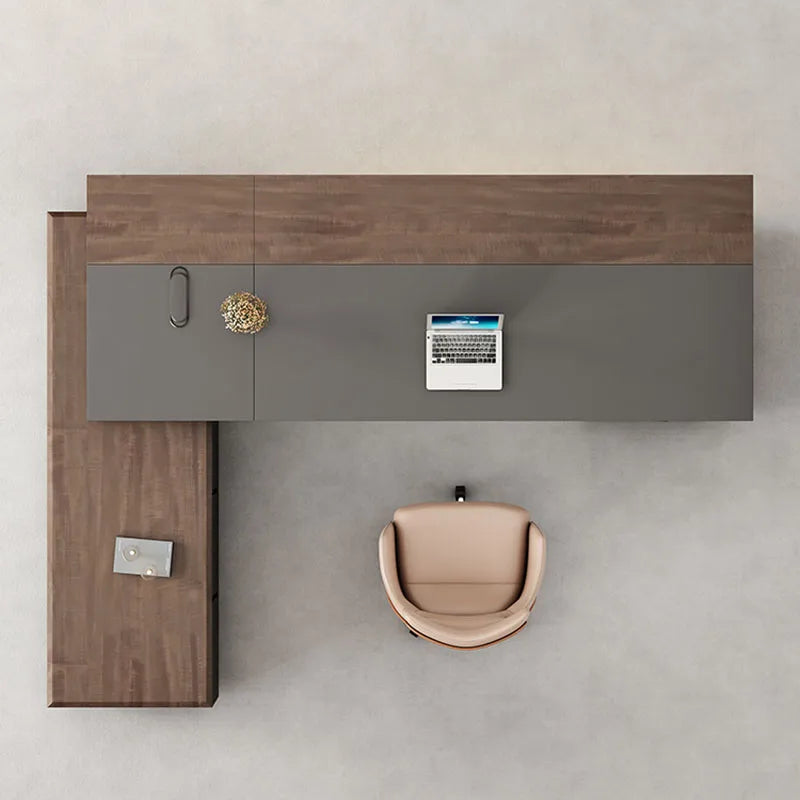 Drawers Floor Office Desk Living Room Reception European Luxury Computer Desks L Shaped Organizers Mesa Escritorio Furniture