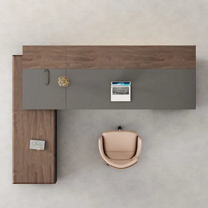 Drawers Floor Office Desk Living Room Reception European Luxury Computer Desks L Shaped Organizers Mesa Escritorio Furniture