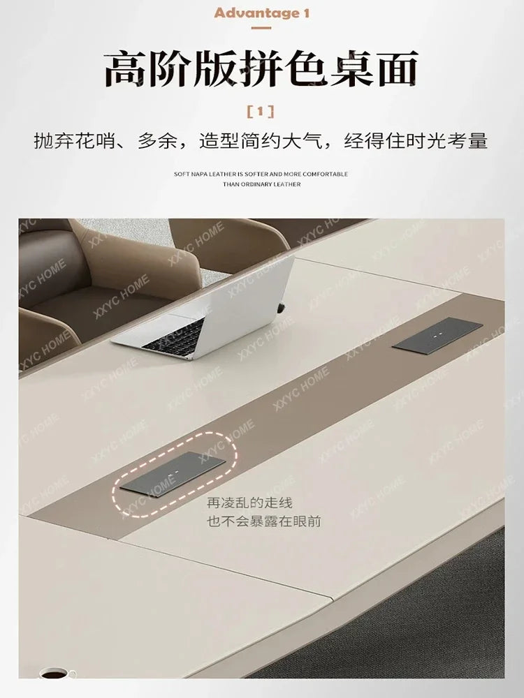 Paint Conference Table Long Table High-End Creative Conference Room Large Fashion Long Meeting and Negotiation Desk