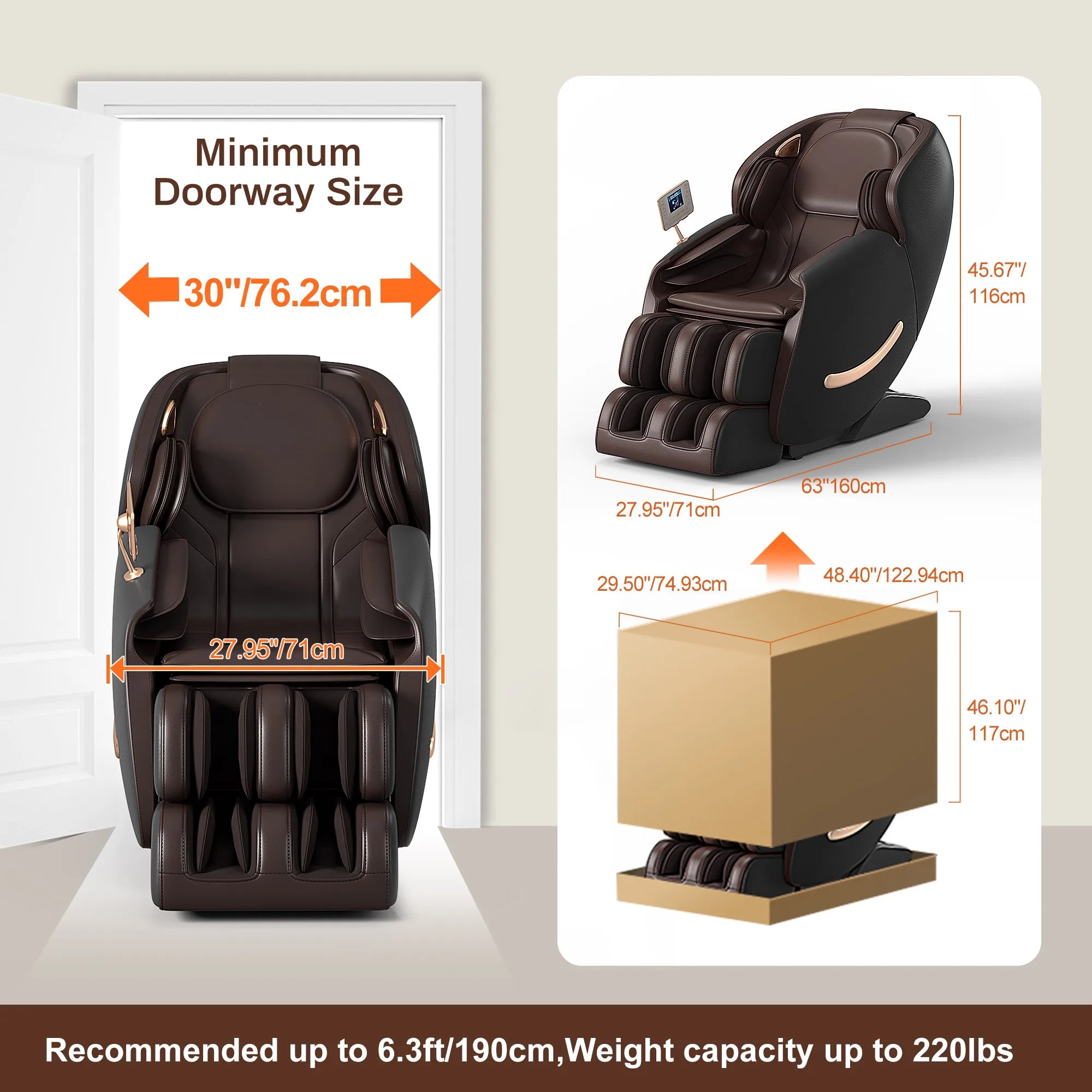 Full Body Zero Gravity Massage Chair with AI Voice Control Full Body Airbags SL Track Bluetooth Foot Rollers Massage Bluetooth