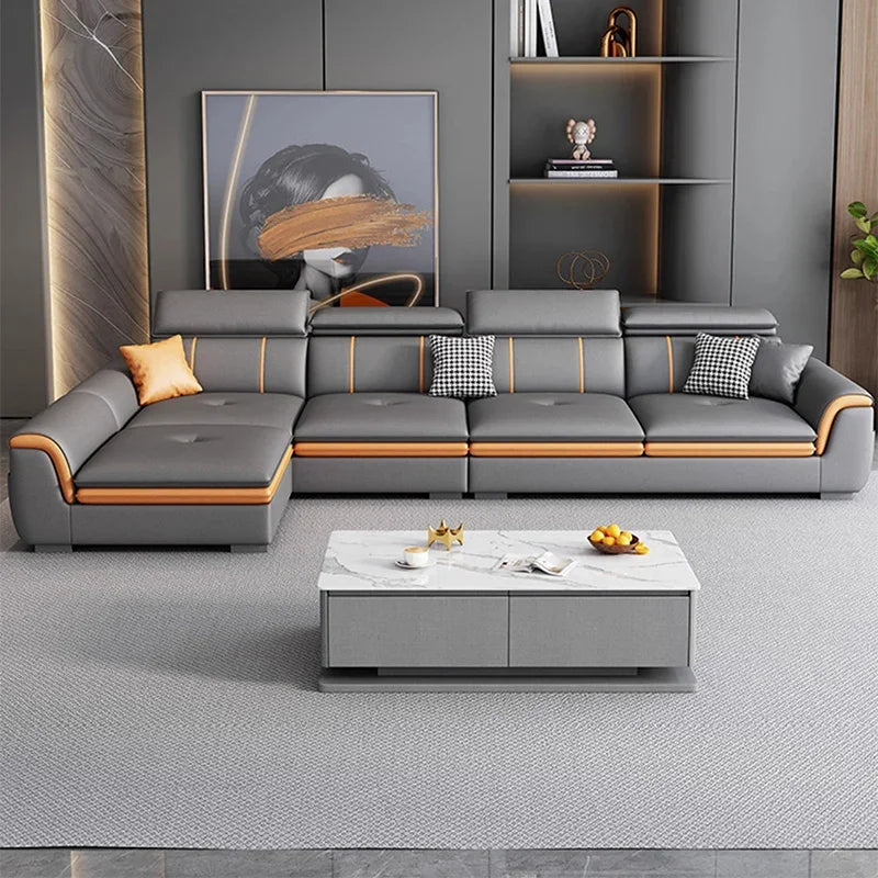 Grande Scratch Protector Living Room Sofa Wood Legs Nordic Luxury Love Seat Living Room Sofa Dormitory Sleeper Divano Furniture