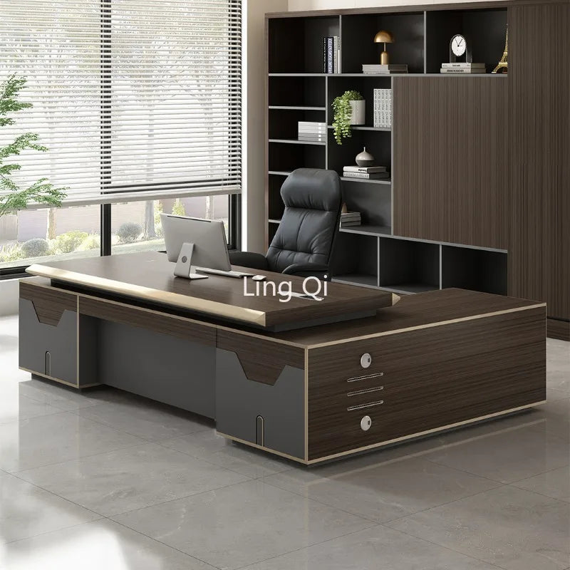 L Shaped Desk Height Table Study Seating Corner Office Furniture Gaming Organizer Setup Accessories Modern Extendable Work Boss