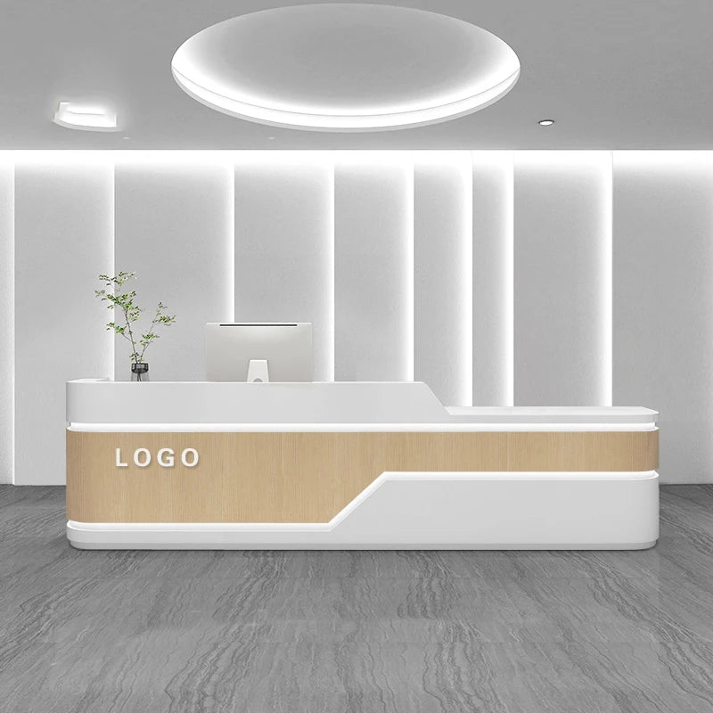 Pink Reception Counter Desk—Modern Party Tables and Vintage Furniture