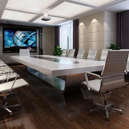 Office Furniture Artificial Stone Meeting Big Square Table Conference Luxury High Grade Meeting Table