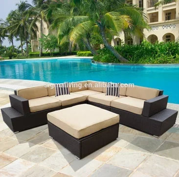 Hot sale outdoor furniture rattan garden patio coffee table and chair set