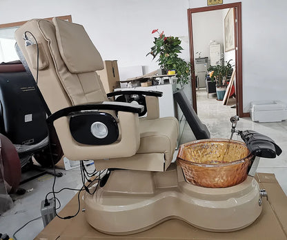 Hot sale electric massage nail salon equipment pedicure chair no plumbing foot care spa chair with discharge pump