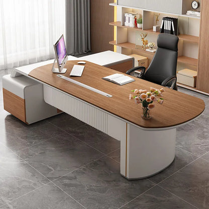 Luxury Writing Office Desk Italian Workstation Corner Storage Reception Office Desk Drawers Escritorios De Oficina Furniture