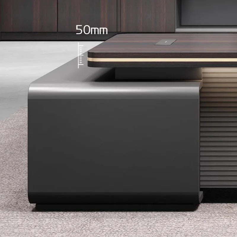 Modern L-shaped office desk