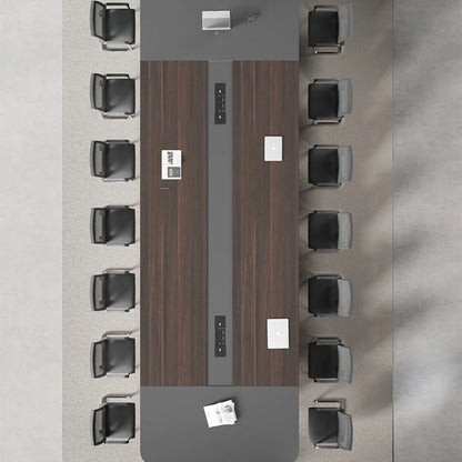 Modern Reception Desk: Large Square Conference Table for Offices.