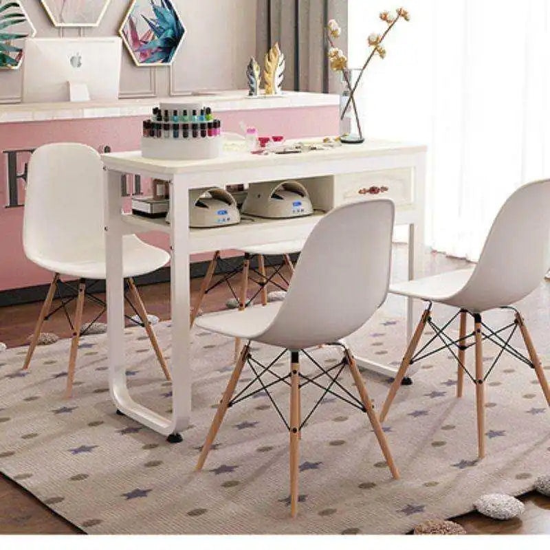 Modern Simple Nail Tables White Nordic Makeup Manicure Tables Minimalist Speciality Manicure Tafel Nail Salon Furniture CM50ZJ