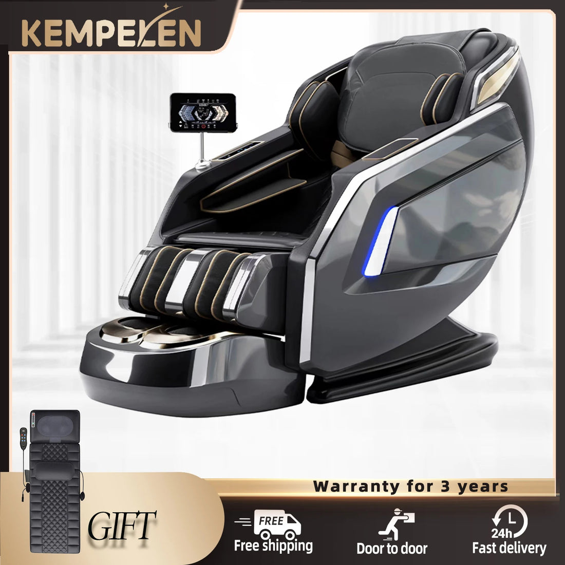 Three Years Warranty 4D Zero Gravity SL Track Massage Chair Full Body Airbag Office Chair Home 3D AI Voice control Massage Sofa