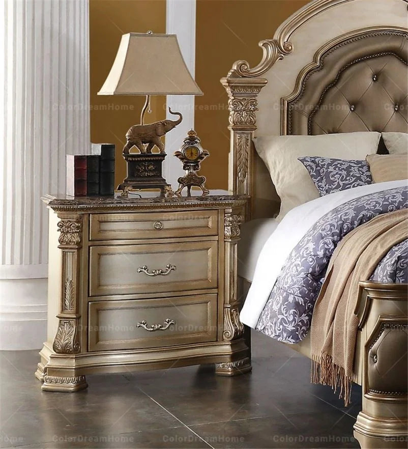 Italian Bedroom Set With Carving Royal Furniture Luxury Bed