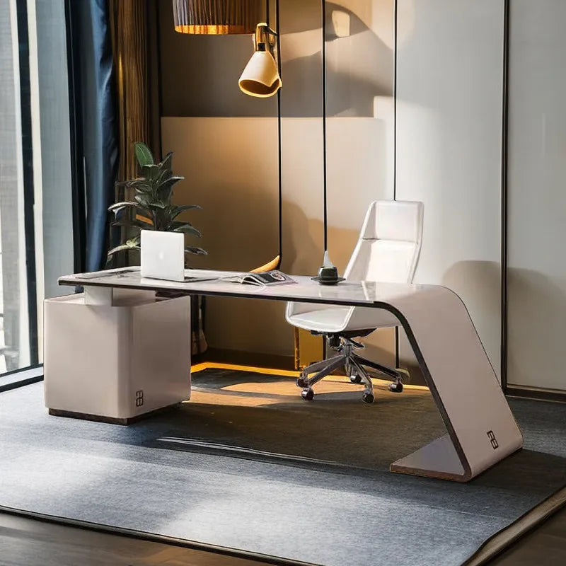 Executive Writing Desk Pullout Under Drawers Office Desks Organizer Scrivanie Per Computer Furniture