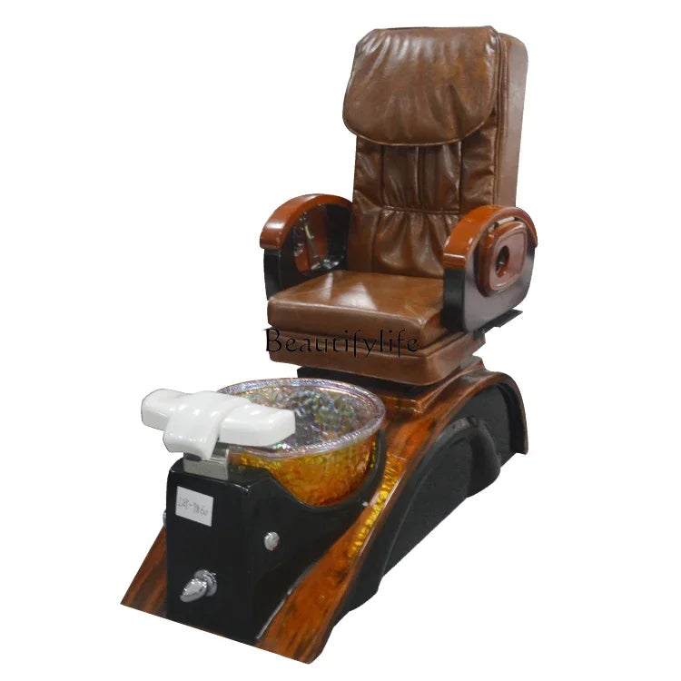 Retro Reclining Foot Bath Spa Couch Nail Beauty Eyelash Beauty Shop Massage Chair