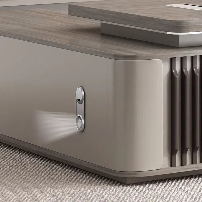 L Shaped Writing Office Desk Supplies Luxury European Drawers Computer Desks Floor White Escritorios De Ordenador Furnitures