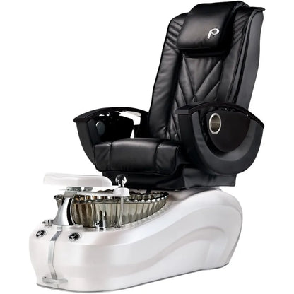 Professional Pedicure Spa with Glass Bowl, Fully Electric Shiatsu Massage Chair top w/Rolling, Punching and Kneading, Removable