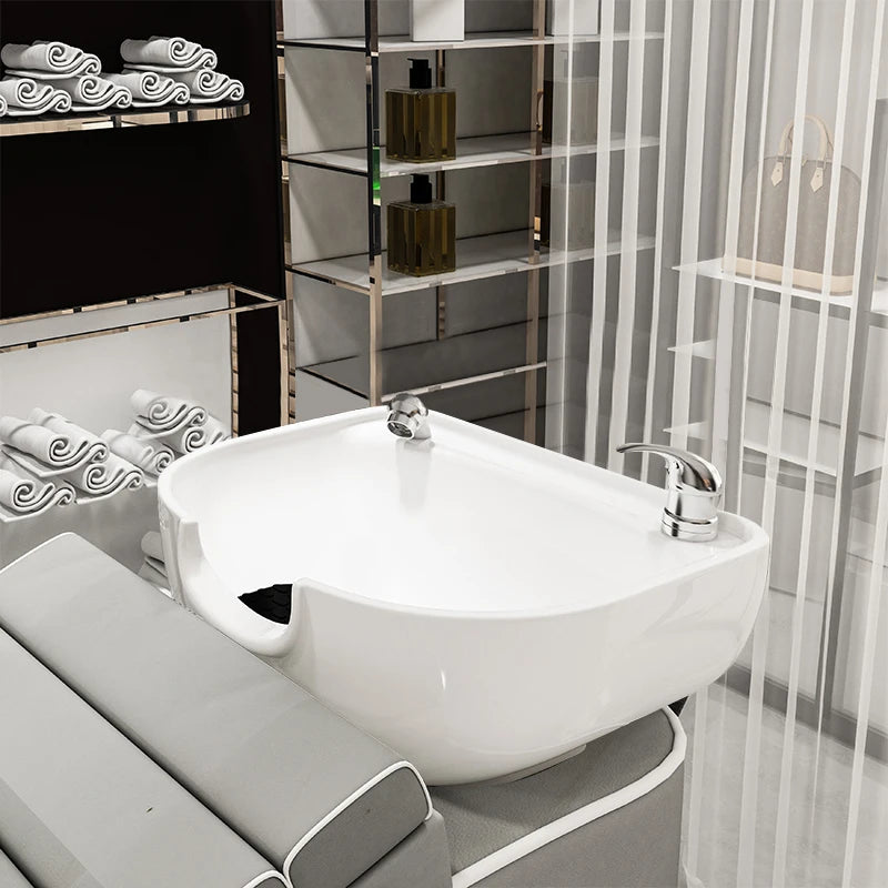 Simples Salon Shampoo Chair Reclining Professional Sink Stylist Hairwash Bed Head Spa Cama De Champu Salon Equipment Furniture