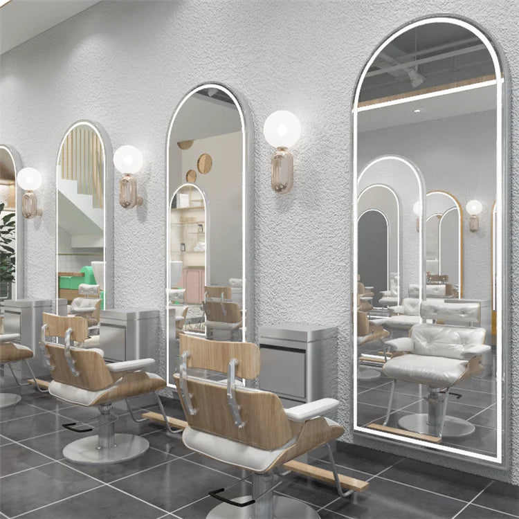 Floor mounted  mirror stand with dedicated wall mounted single-sided mirror stand, fashionable floor mounted double-sided mirror