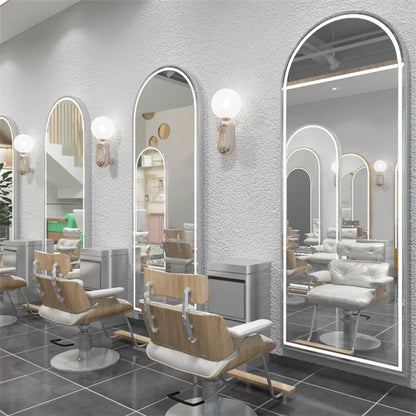 Floor mounted  mirror stand with dedicated wall mounted single-sided mirror stand, fashionable floor mounted double-sided mirror