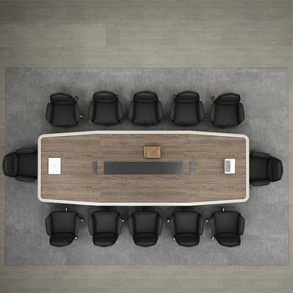 Modern Boardroom Conference Table &amp; Chairs Set for 10-12 people
