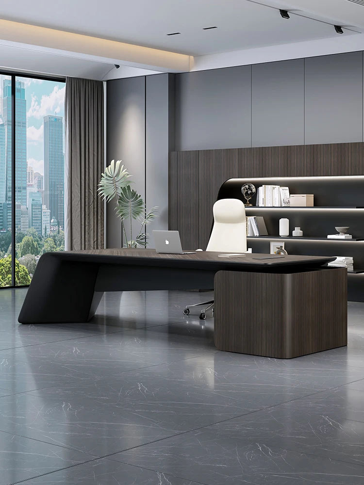 Designer Desk Simple Modern President Desk Office Multi-functional Single Senior Feeling Boss Desk And Chair Combination