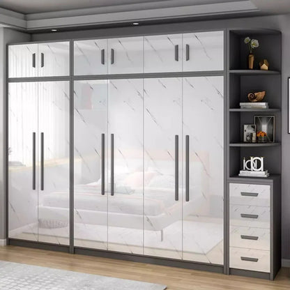 Women Wood White Wardrobe Storage Drawer Bright Nordic Bedroom Wardrobe Hotel Display Cabinet Ropero Armables Home Furniture