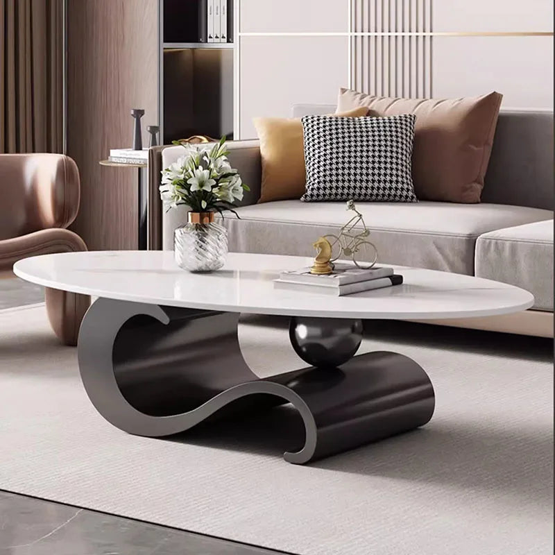 Nordic Living Room Coffee Table – Modern Luxury Marble Design