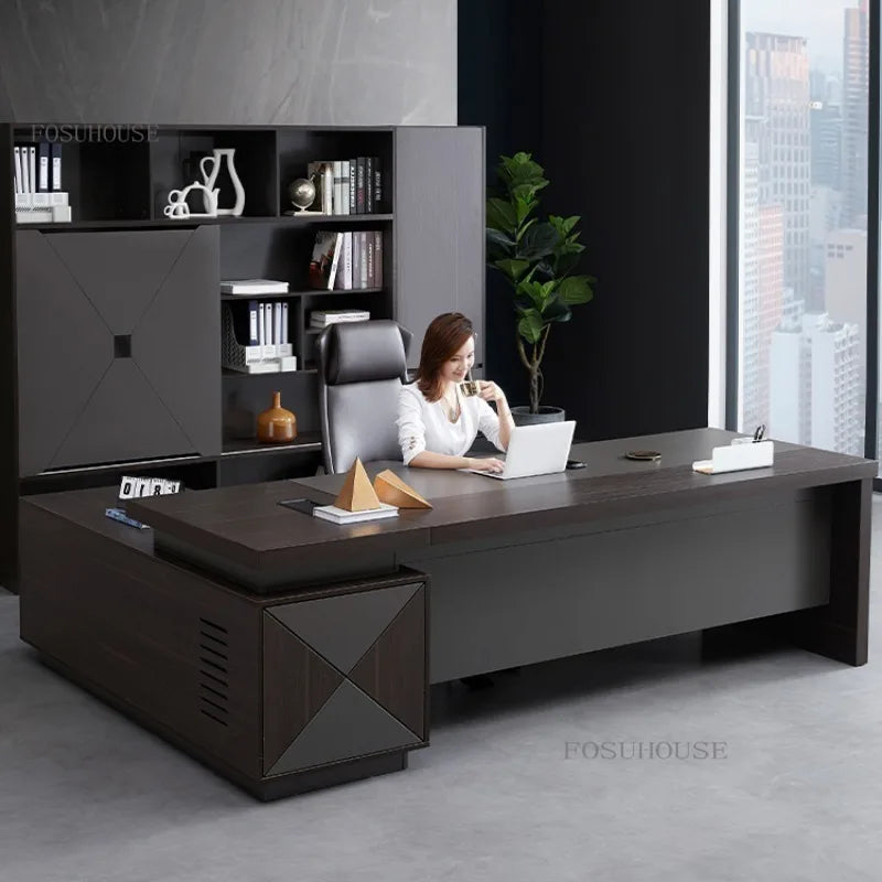Luxury Multifunctional Office Writing Desk – Executive Table and Chair Set