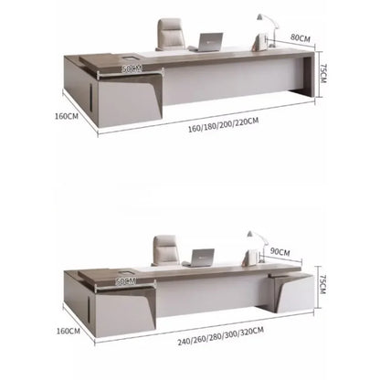 Modern Minimalist Boss Single Desk Office Furniture Luxury Computer Desks Office Manager Table  Desk and Chair Set