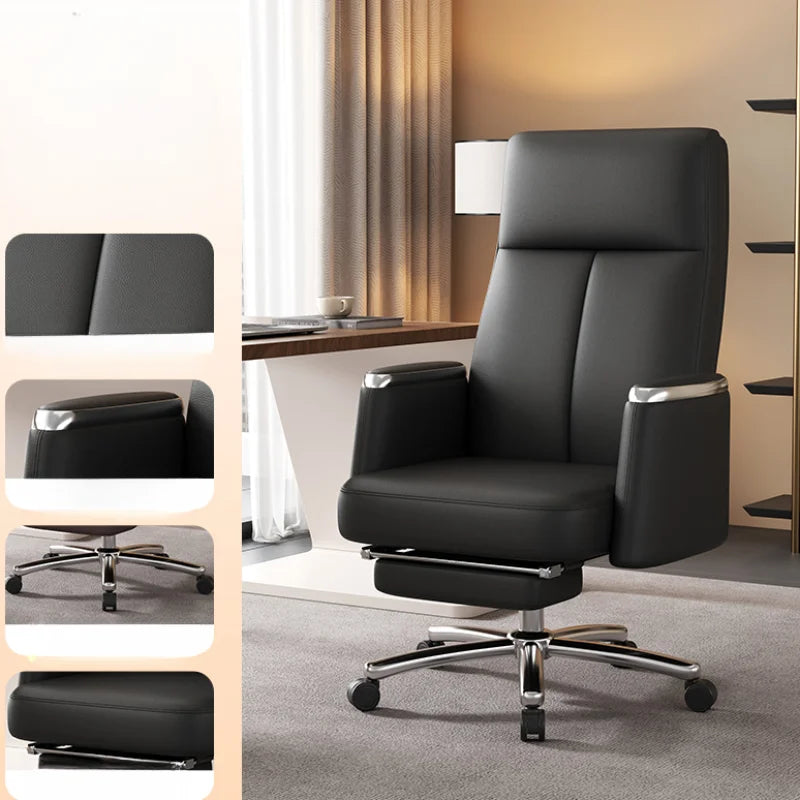 Designer Ergonomic Office Chair: Stylish Rolling Gaming Armchair.