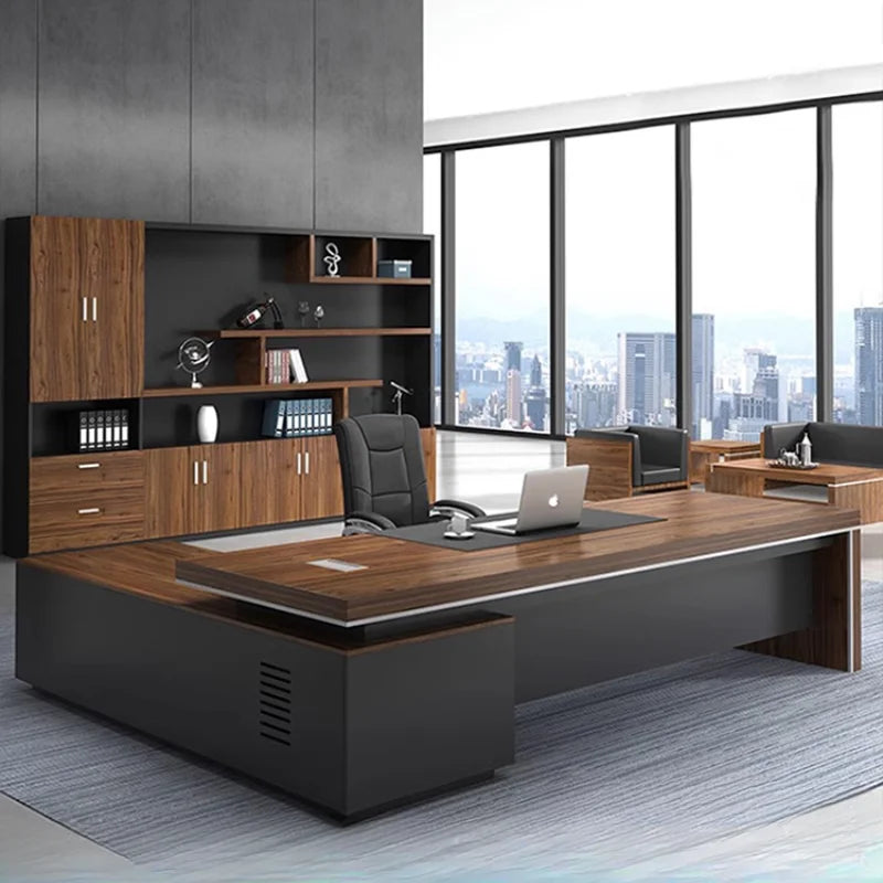 modern L-Shaped Executive Desk