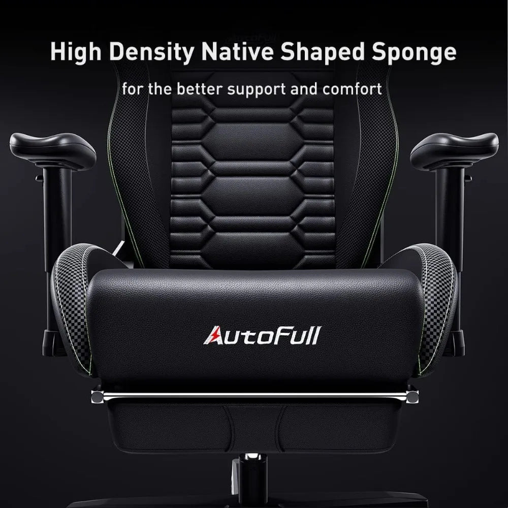 Gaming Chair PC Chair with Ergonomics Lumbar Support, Racing Style PU Leather High Back Adjustable Swivel Task Chair