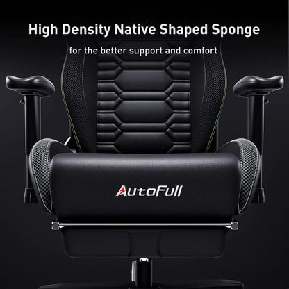 Gaming Chair PC Chair with Ergonomics Lumbar Support, Racing Style PU Leather High Back Adjustable Swivel Task Chair
