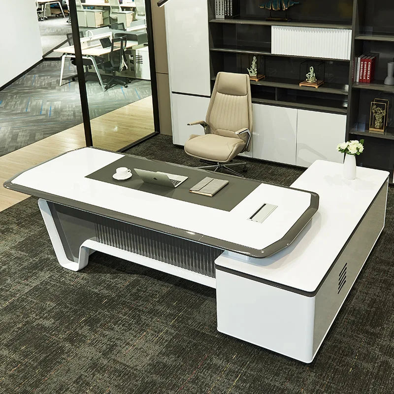 Home Fashion Light Luxury Office Furniture Modern Solid Wood Manager Platform