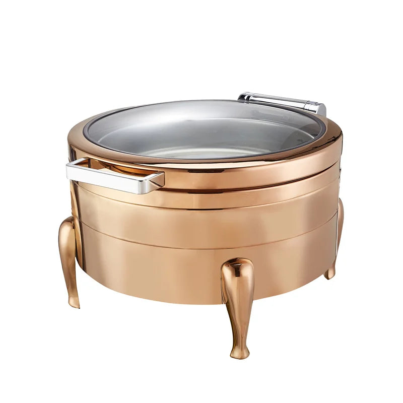 Stainless Steel Chaffing Dish Set  hydraulic luxury golden chafing dish Buffet Set Food Warmers for Restaurant