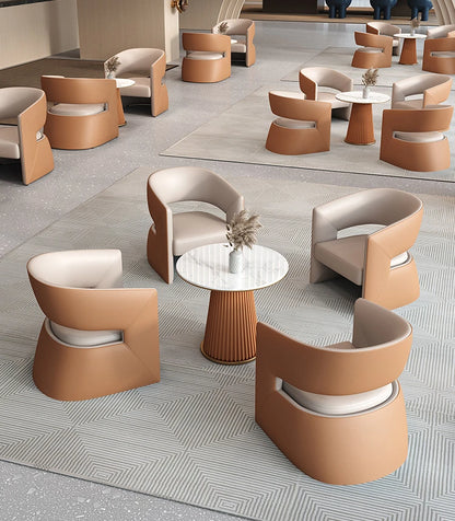 Modern sales office sales department negotiation table with 4 chairs, small round table negotiation table, reception negotiation
