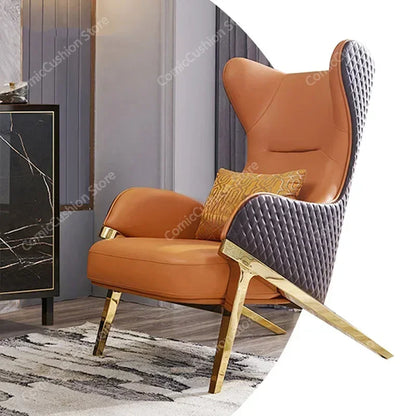 Modern Lounge Chair Luxury Living Room Comfy Meditation Recliner Leather Indoor  Accent Sillas De Oficina Nordic Furniture