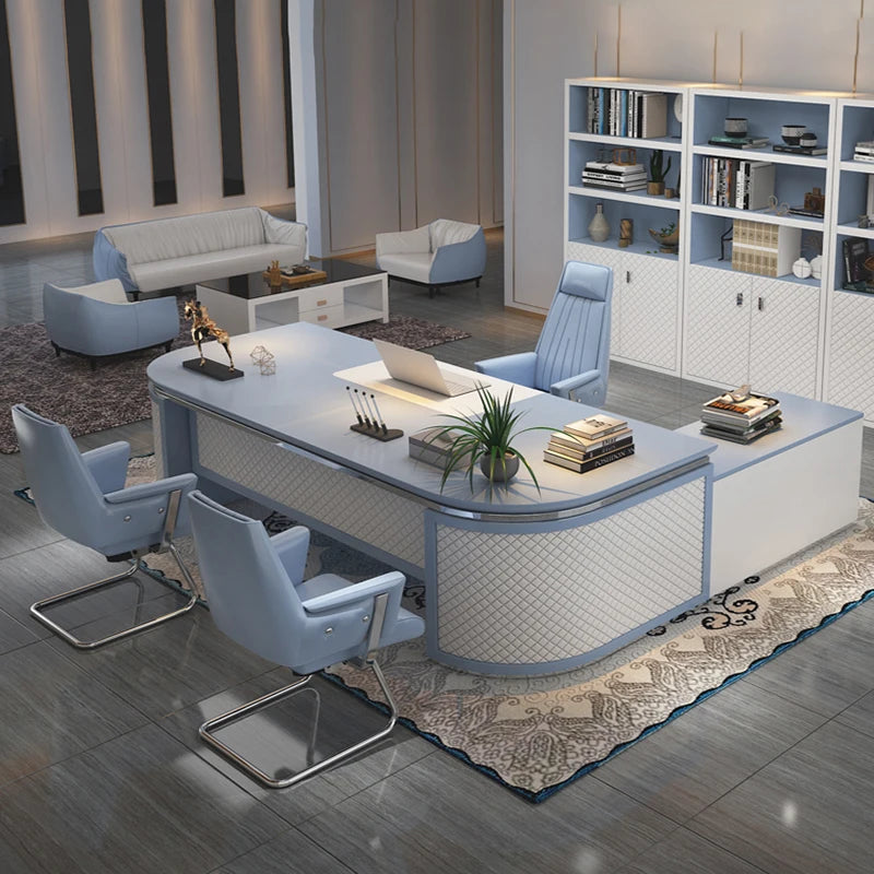 Luxury boss table simple modern office president table atmosphere boss office chair combination office furniture