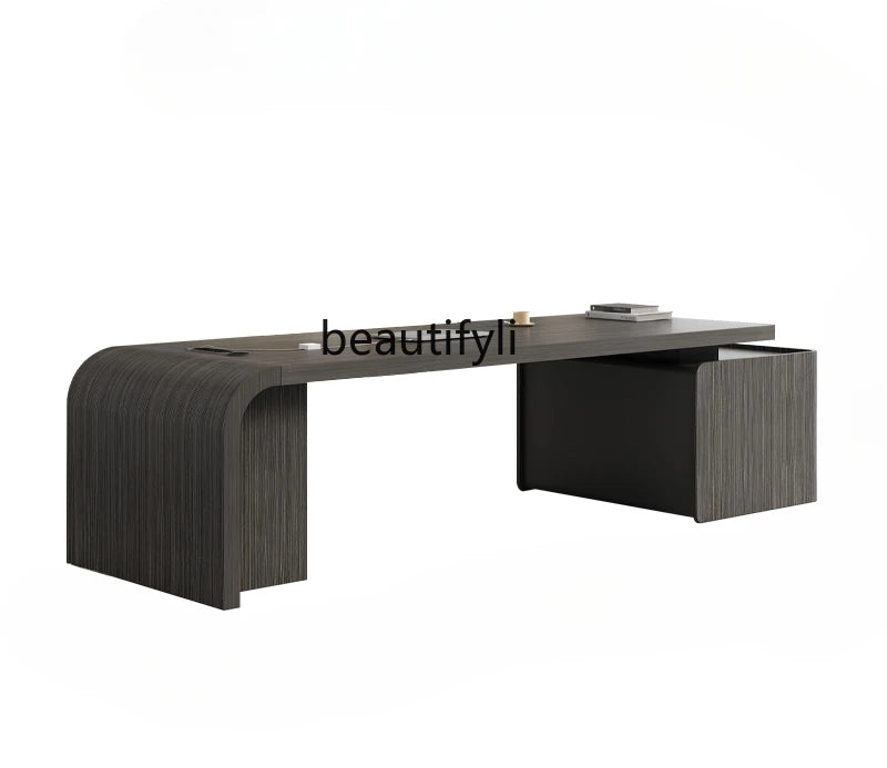 Boss Desk – Simple Modern High-End Single Manager Desk, Light Luxury President Desk for Office