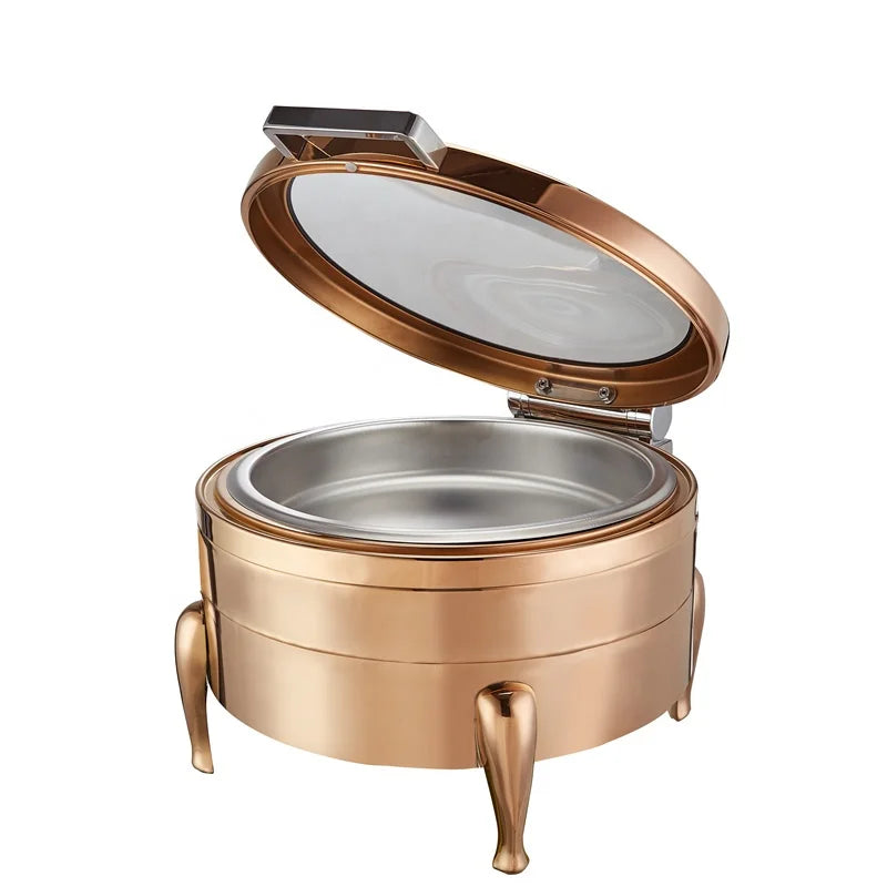 Stainless Steel Chaffing Dish Set  hydraulic luxury golden chafing dish Buffet Set Food Warmers for Restaurant
