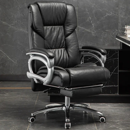 Comfortable Gaming Recliner: Rotating Office Chair with Wheels for Relaxation.