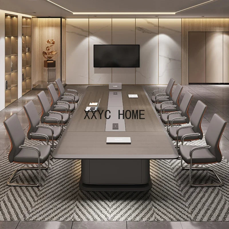 Training Table Conference Simple Modern High-End Conference Table Long Room and Chair Combination