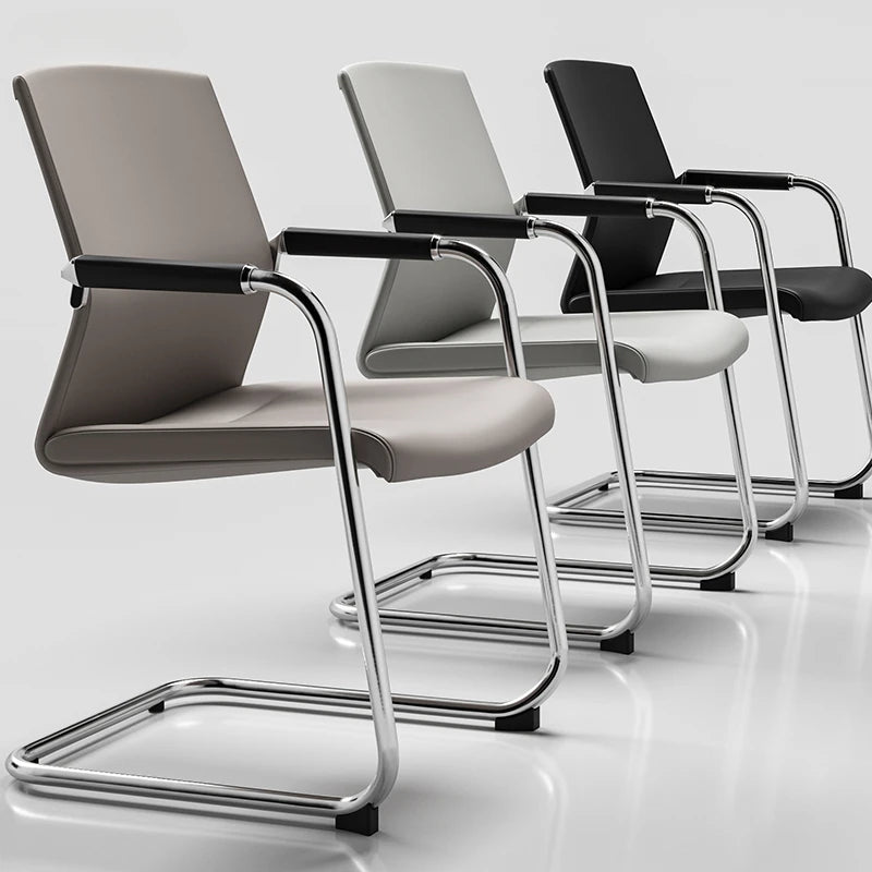 Meeting Office Meeting Chair Computer Minimalist Leather Negotiation Chair with Backrest Armrest Armchair Cadeira Playseat