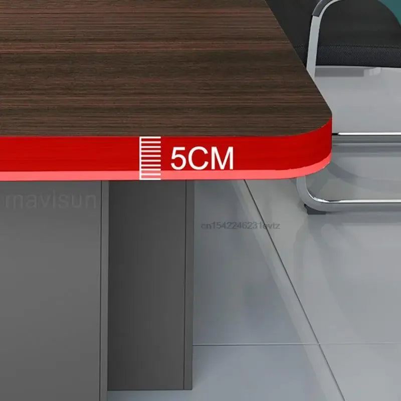 Modern Long Conference Table &amp; Chair Set