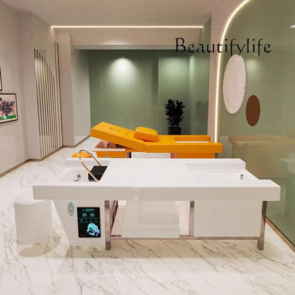 High-End Beauty Salon Special Electric Shampoo Massage Couch Massage Head Therapy Water Circulation Steaming Bed