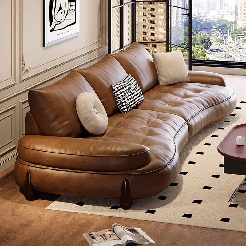 L Shape Leather Lazy Living Room Sofas Bed Sectional Sofa Modern Luxury Living Room Sofa Corner Bubble Cama Patio Furniture